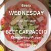 All You Can Eat Beef Carpaccio  on SmartShanghai